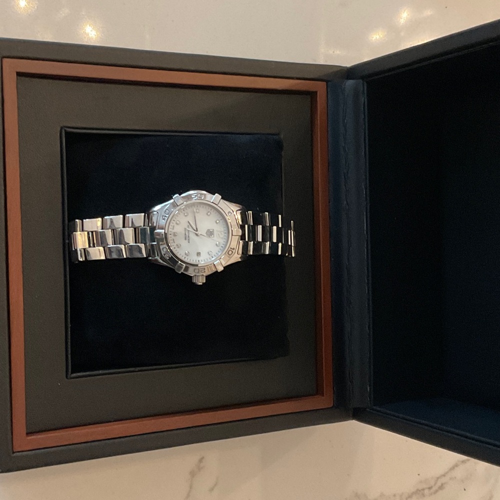 Tag Heuer Women's Silver Watch with White Dial